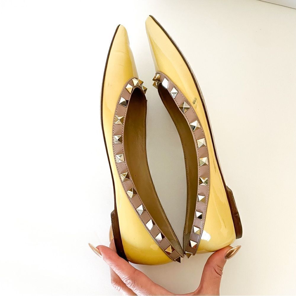 VALENTINO Garavani Rockstud Flats Yellow Lavender Purple - Picture 4 of 7